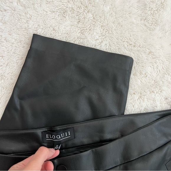 Eloquii Black Faux Leather Pants - Picture 5 of 7
